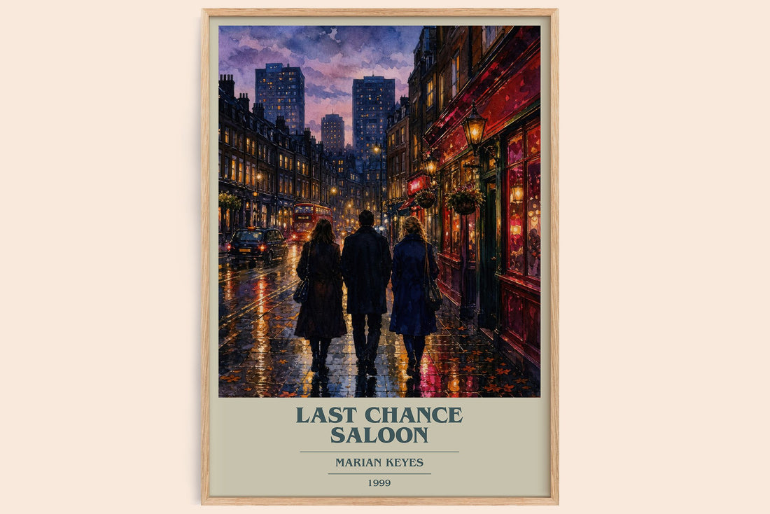 Last Chance Saloon book cover book poster by Marian Keyes – framed literary art print
