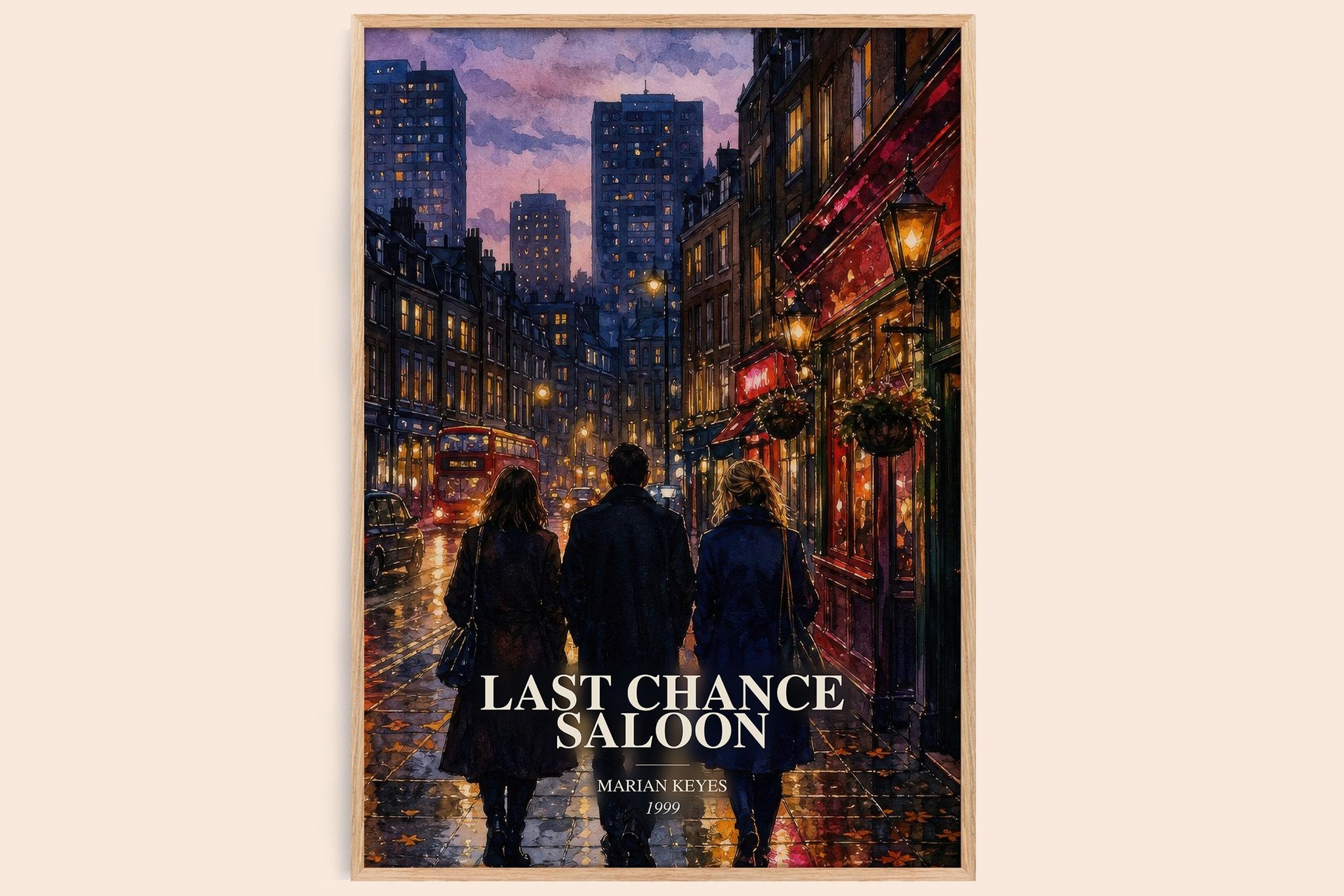 Last Chance Saloon Book Watercolour Illustration by Marian Keyes