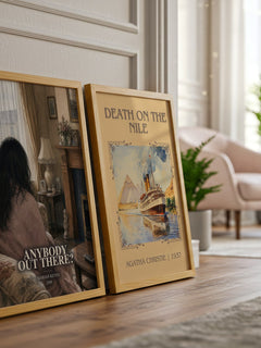 Anybody Out There? watercolour print framed by window – literary home decor