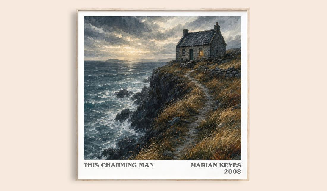 This Charming Man literary book poster by Marian Keyes – framed literary art print