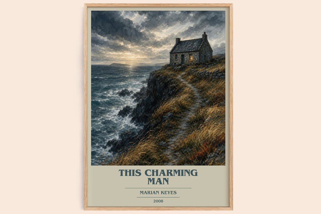 This Charming Man book cover book poster by Marian Keyes – framed literary art print