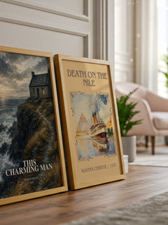 This Charming Man watercolour print framed by window – literary home decor