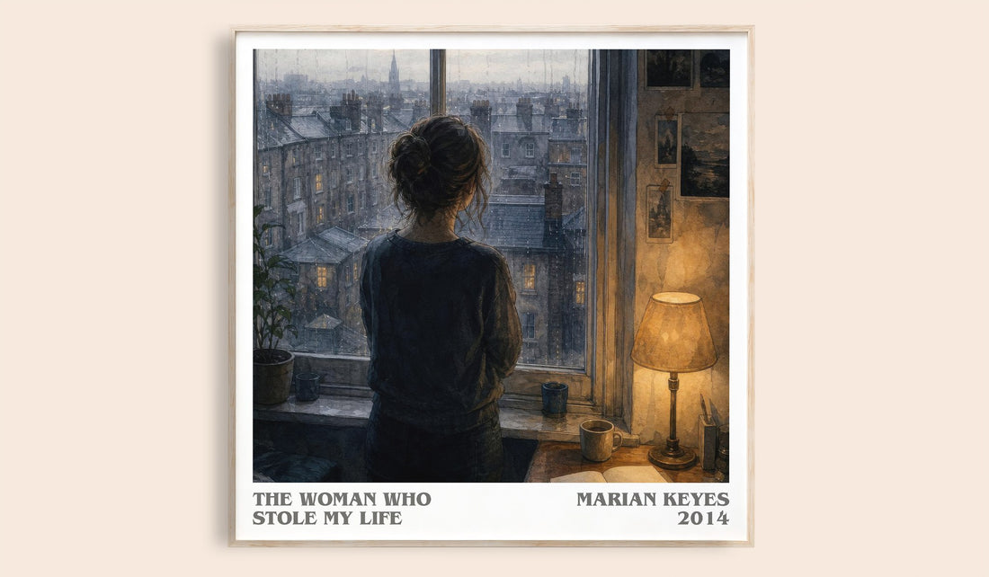 The Woman Who Stole My Life literary book poster by Marian Keyes – framed literary art print