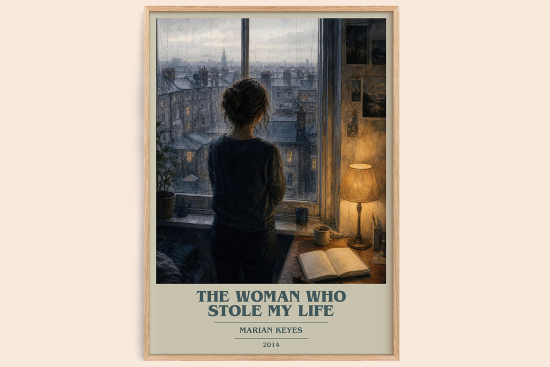 The Woman Who Stole My Life book cover book poster by Marian Keyes – framed literary art print