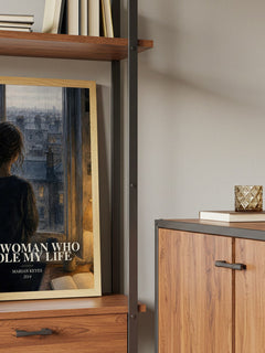 The Woman Who Stole My Life book watercolour illustration paper finish options – matte satin gloss