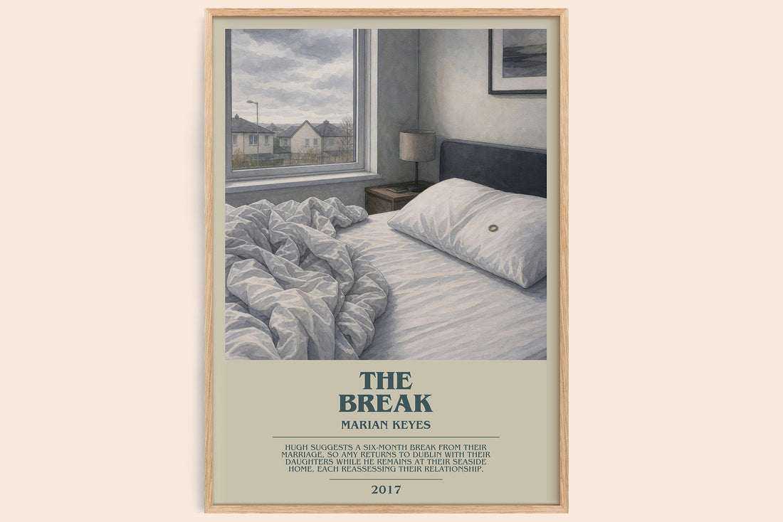 The Break bookish book poster by Marian Keyes – framed literary art print
