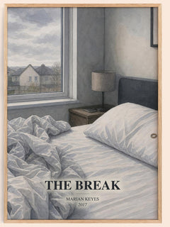 The Break watercolour book poster by Marian Keyes – framed literary art print
