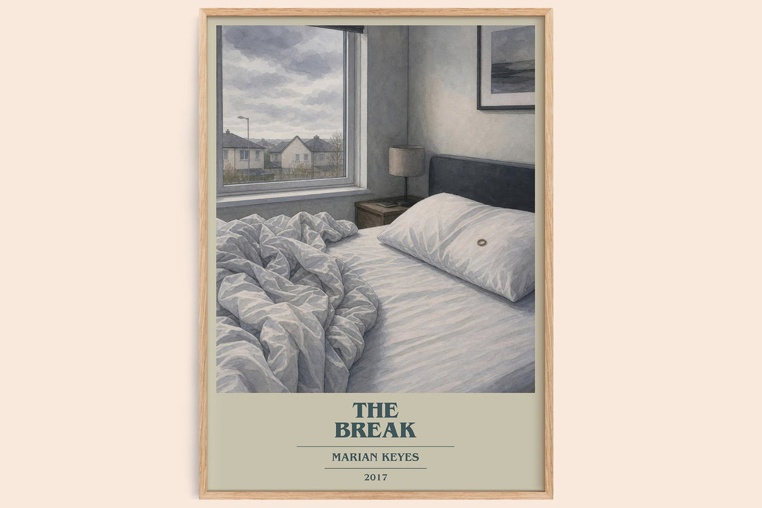 The Break book cover book poster by Marian Keyes – framed literary art print