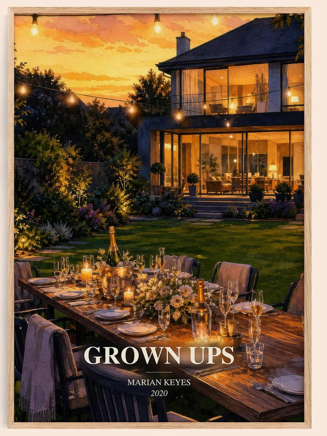 Grown Ups Book Watercolour Illustration by Marian Keyes