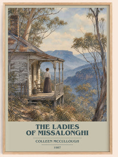 The Ladies of Missalonghi Book Cover Poster by Colleen McCullough – framed poster