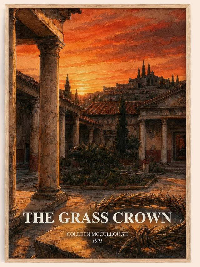 The Grass Crown Book Watercolour Illustration by Colleen McCullough