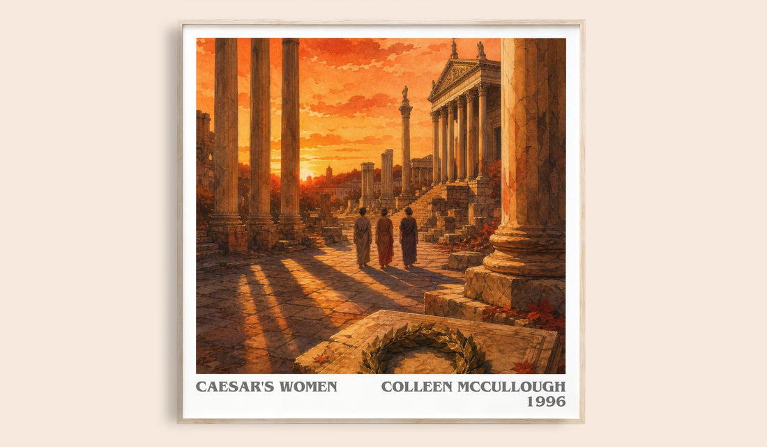 Caesar's Women literary book poster by Colleen McCullough – framed literary art print
