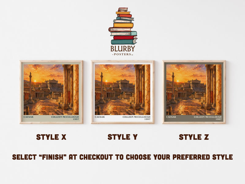 Caesar literary print in frame leaning in hallway – historical fiction wall art