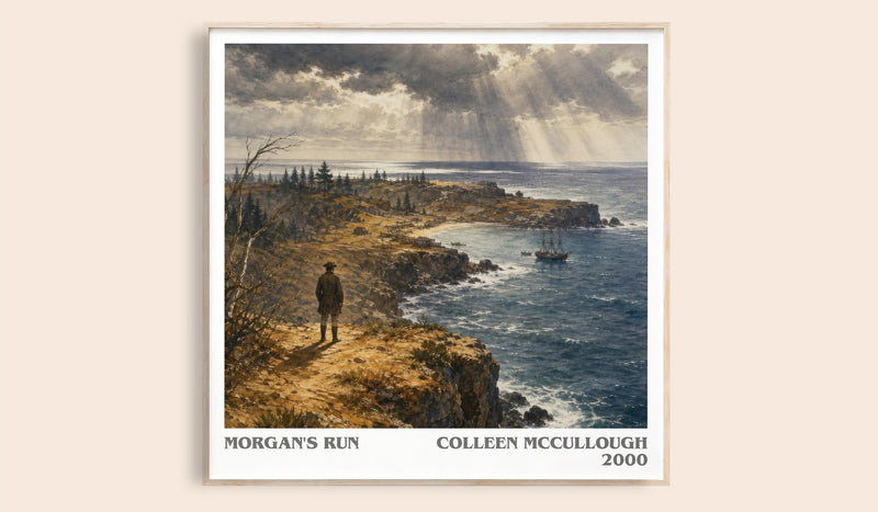 Morgan's Run literary book poster by Colleen McCullough – framed literary art print
