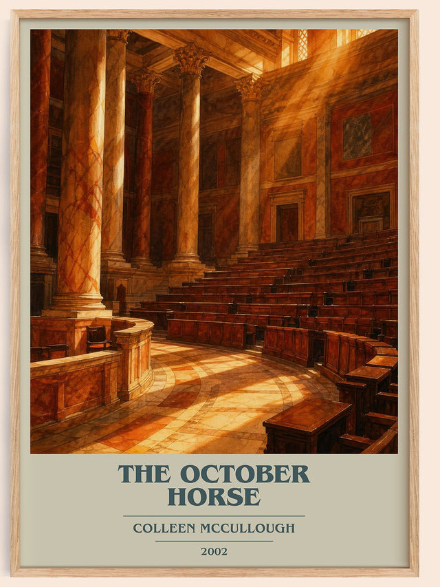 The October Horse Book Cover Poster by Colleen McCullough