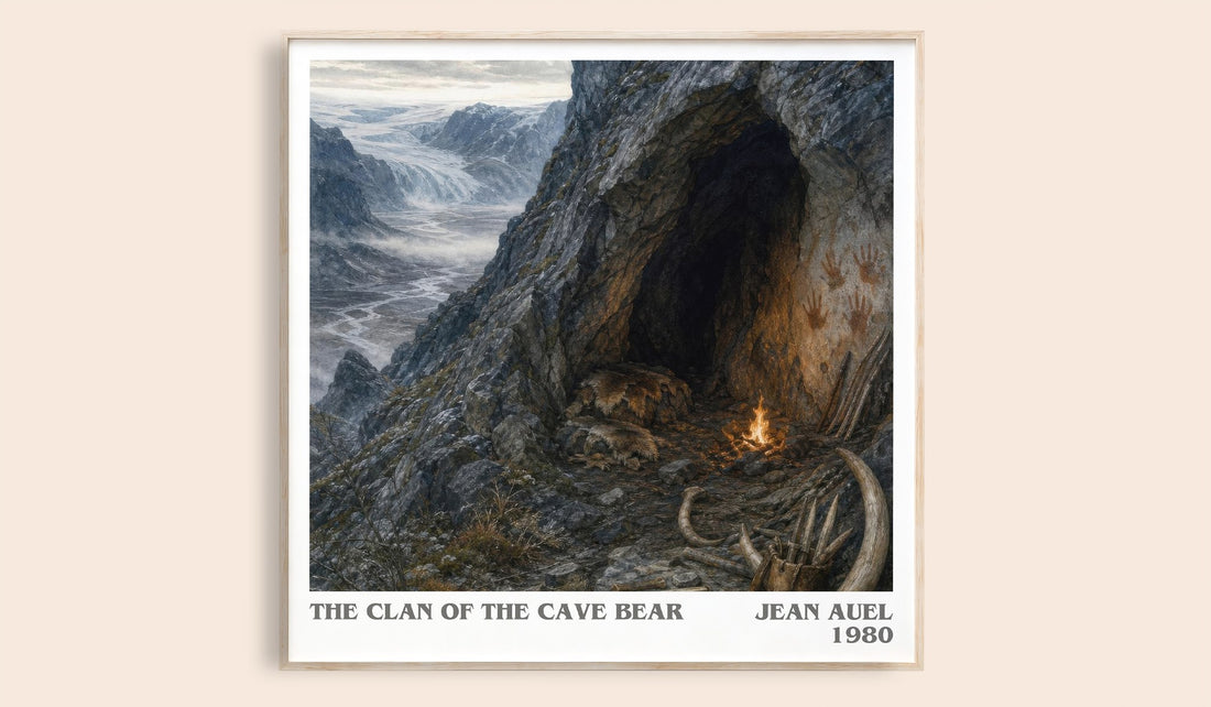The Clan of the Cave Bear literary book poster by Jean Auel – framed literary art print