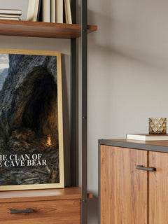 The Clan of the Cave Bear book watercolour illustration paper finish options – matte satin gloss
