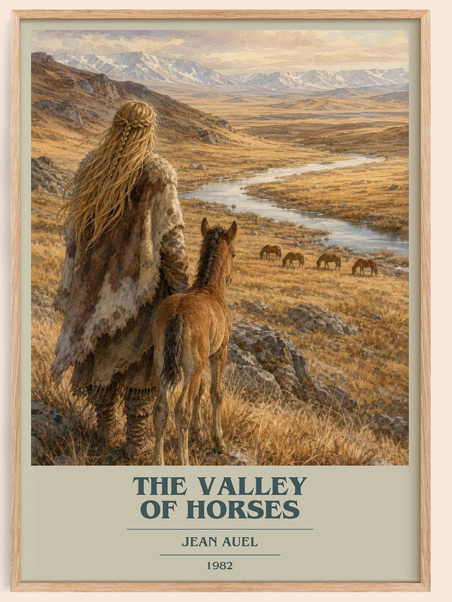 The Valley of Horses Book Cover Poster by Jean Auel