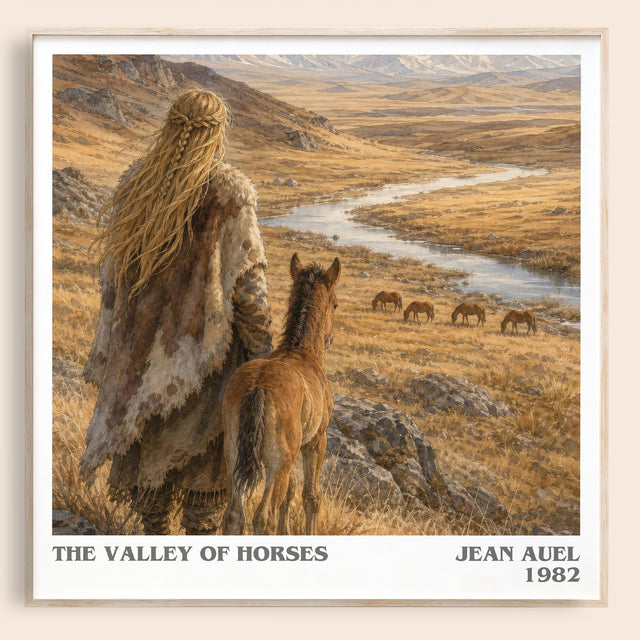 The Valley of Horses Literary Art Print by Jean Auel