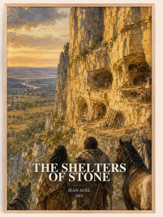The Shelters of Stone Book Watercolour Illustration by Jean Auel