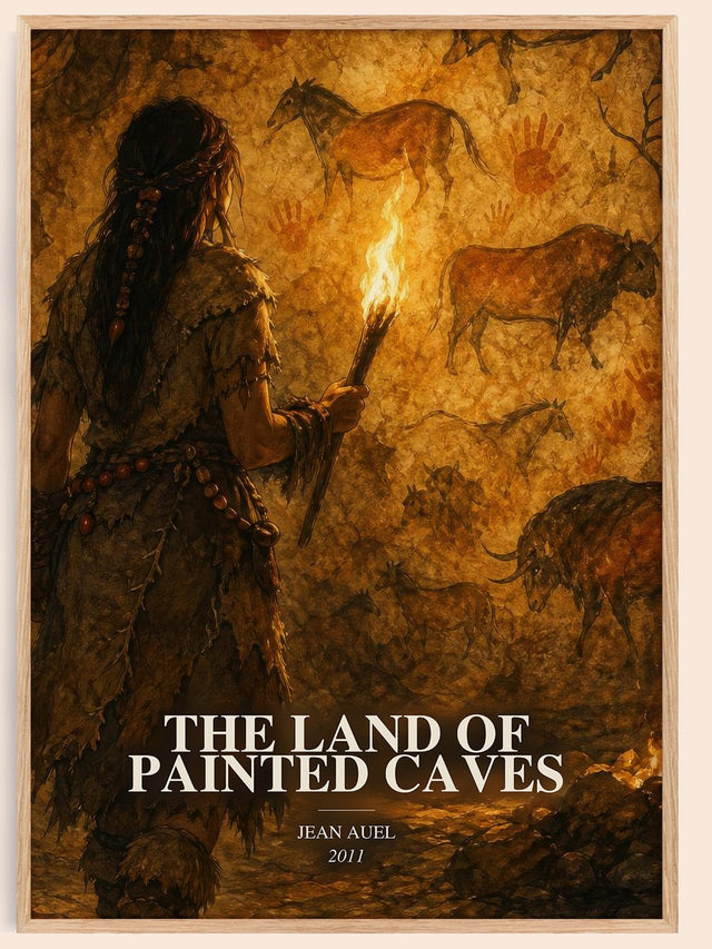 The Land of Painted Caves Book Watercolour Illustration by Jean Auel