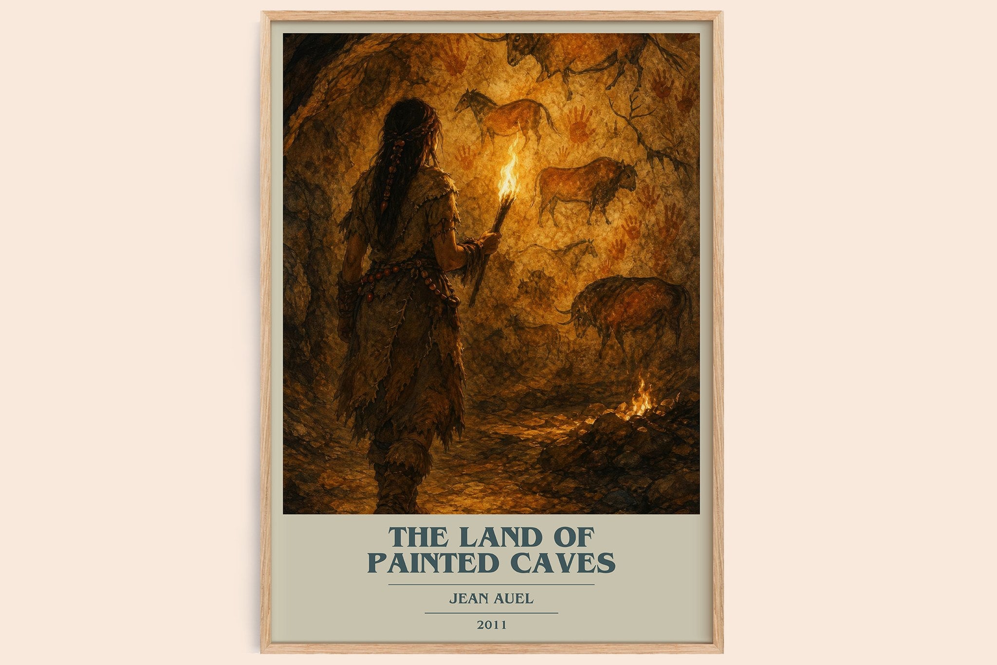The Land of Painted Caves Book Cover Poster by Jean Auel