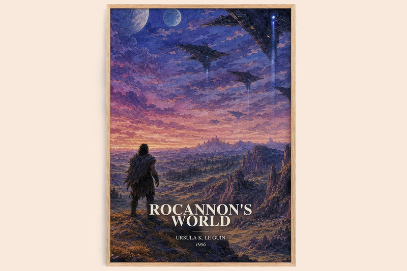 Rocannon's World Book Watercolour Illustration by Ursula K. Le Guin (Edge style)