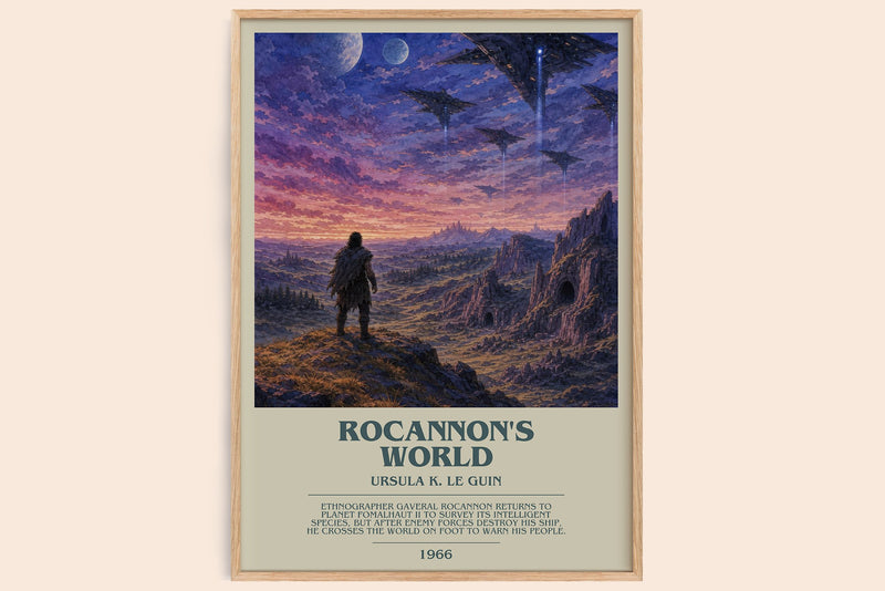 Rocannon's World Bookish Wall Art by Ursula K. Le Guin (Modern style)