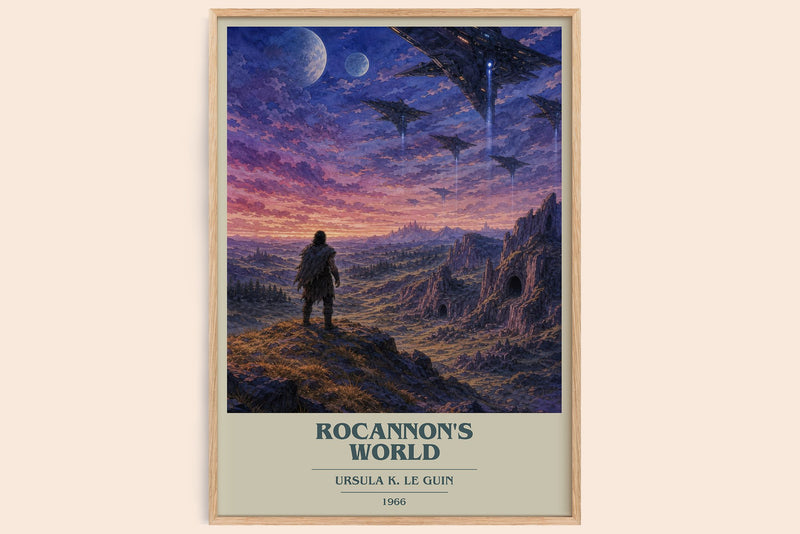 Rocannon's World Book Cover Poster by Ursula K. Le Guin (Modern Minimalist style)