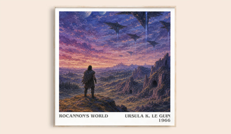 Rocannon's World Literary Art Print by Ursula K. Le Guin (Square style)