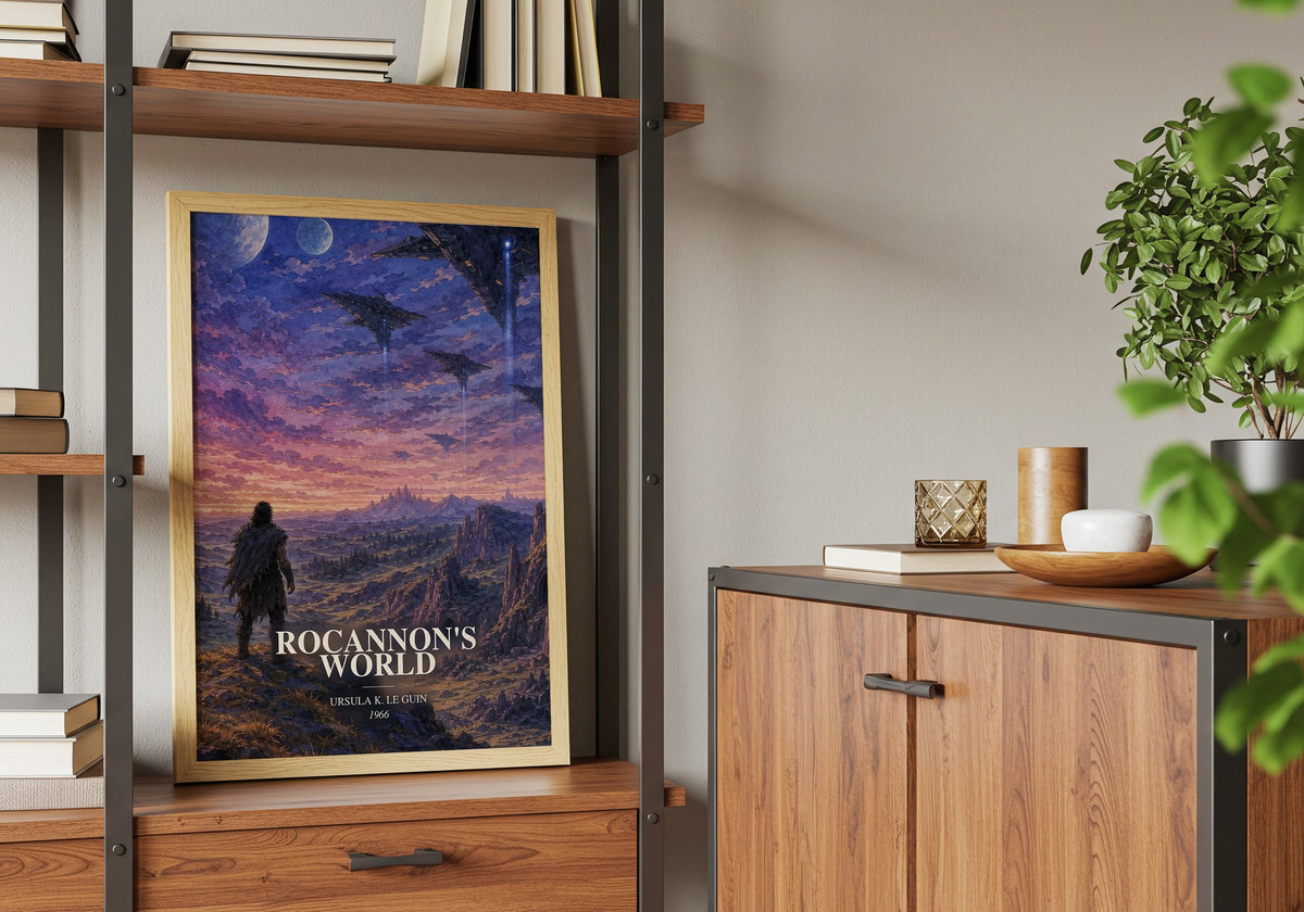 Rocannon's World book watercolour illustration paper finish options – matte satin gloss