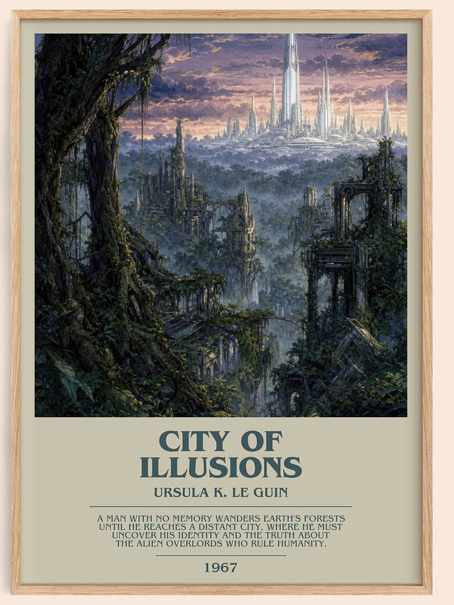 City of Illusions Bookish Wall Art by Ursula K. Le Guin
