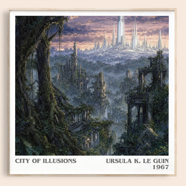City of Illusions Literary Art Print by Ursula K. Le Guin
