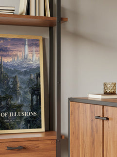 City of Illusions book watercolour illustration paper finish options – matte satin gloss
