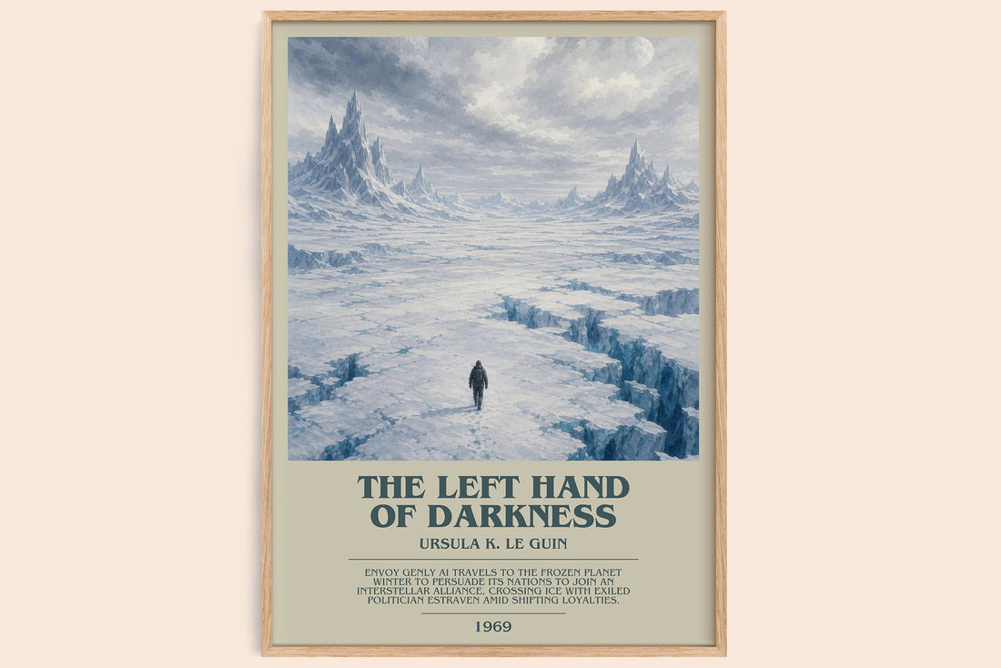 The Left Hand of Darkness bookish book poster by Ursula K. Le Guin – framed literary art print