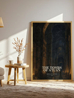 The Tombs of Atuan watercolour print in frame leaning in hallway – fantasy wall art