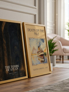 The Tombs of Atuan watercolour print framed by window – literary home decor