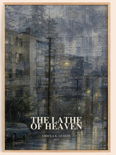The Lathe of Heaven watercolour book poster by Ursula K. Le Guin – framed literary art print