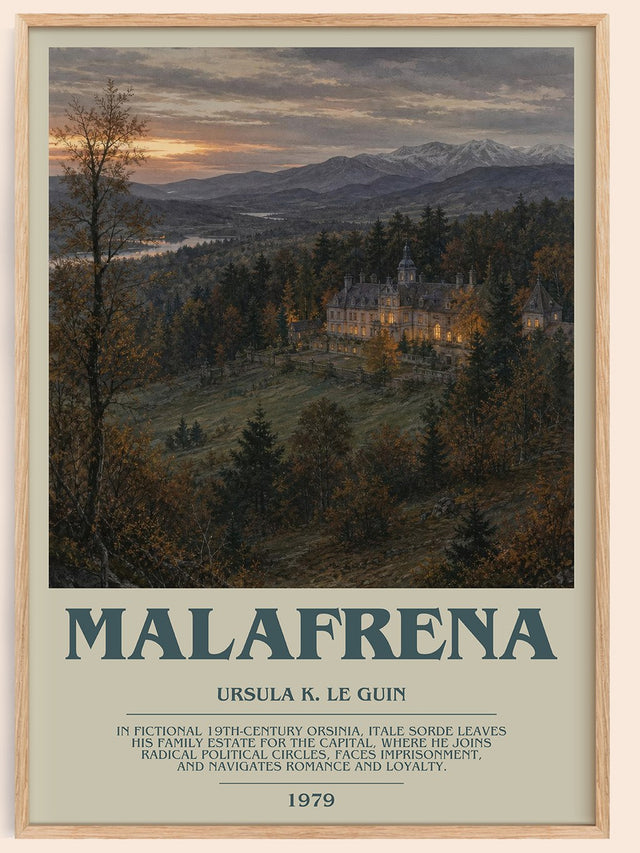 Malafrena Bookish Wall Art by Ursula K. Le Guin