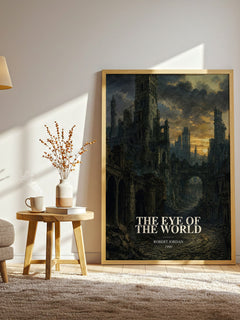 The Eye of the World watercolour print in frame leaning in hallway – fantasy wall art