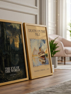 The Eye of the World watercolour print framed by window – literary home decor