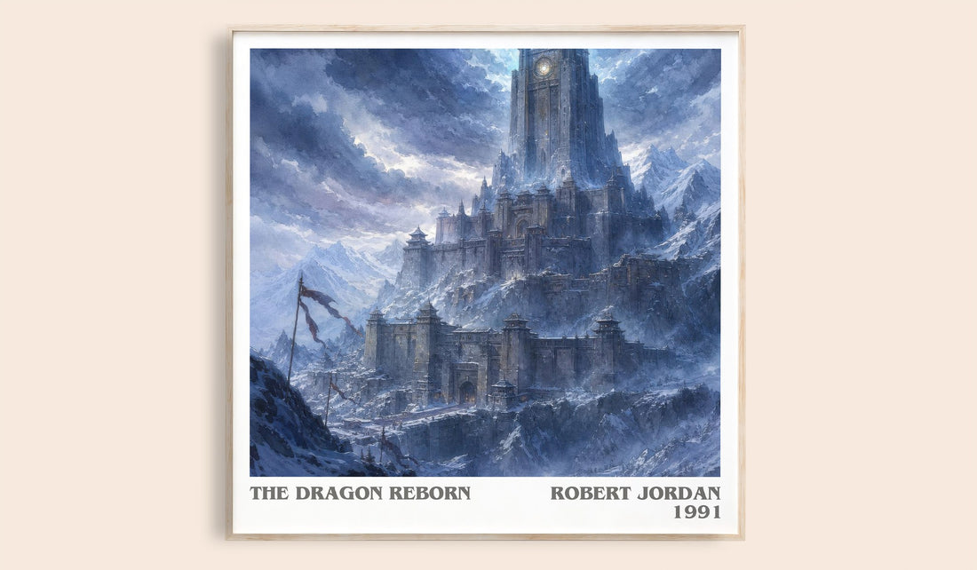 The Dragon Reborn literary book poster by Robert Jordan – framed literary art print