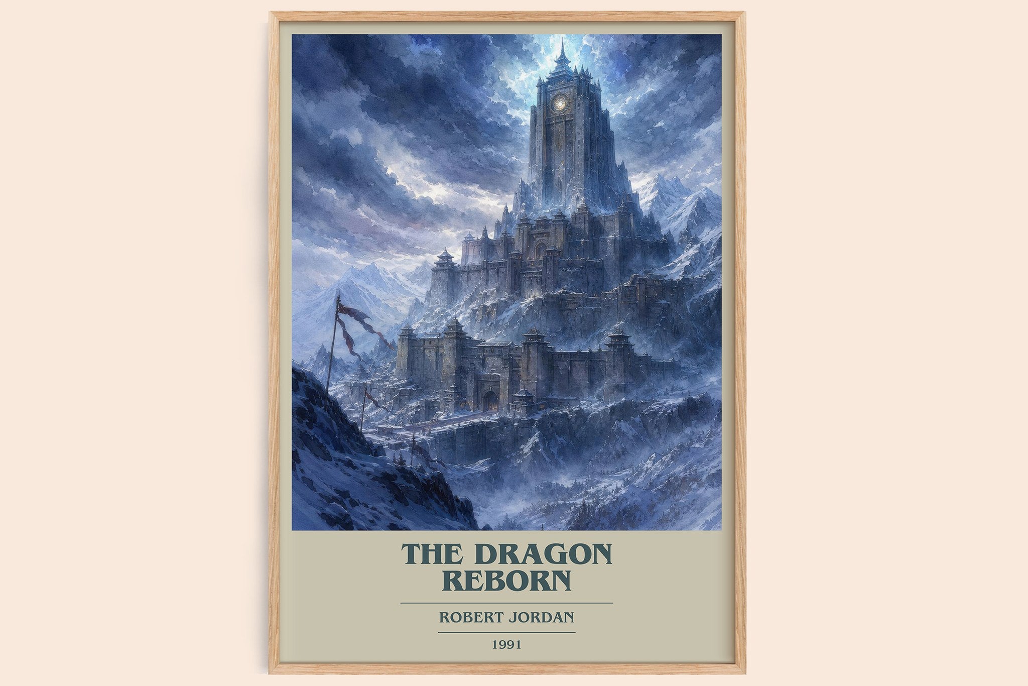 The Dragon Reborn Book Cover Poster by Robert Jordan