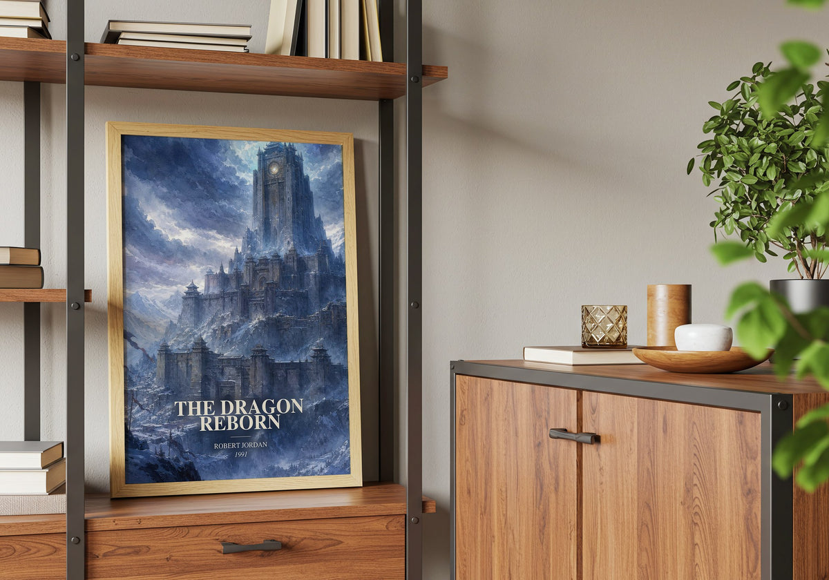 The Dragon Reborn book watercolour illustration paper finish options – matte satin gloss