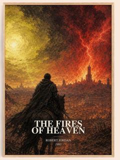The Fires of Heaven watercolour book poster by Robert Jordan – framed literary art print
