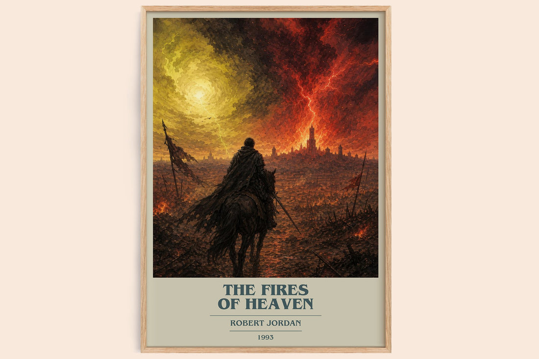 The Fires of Heaven book cover book poster by Robert Jordan – framed literary art print