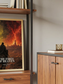 The Fires of Heaven book watercolour illustration paper finish options – matte satin gloss
