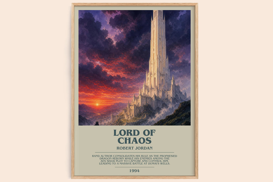 Lord of Chaos bookish book poster by Robert Jordan – framed literary art print