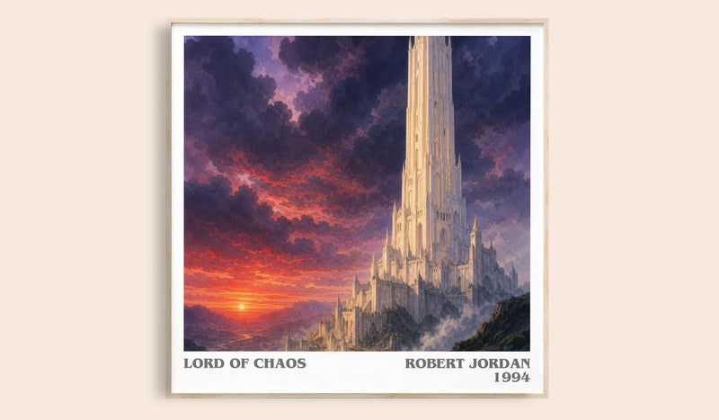 Lord of Chaos literary book poster by Robert Jordan – framed literary art print
