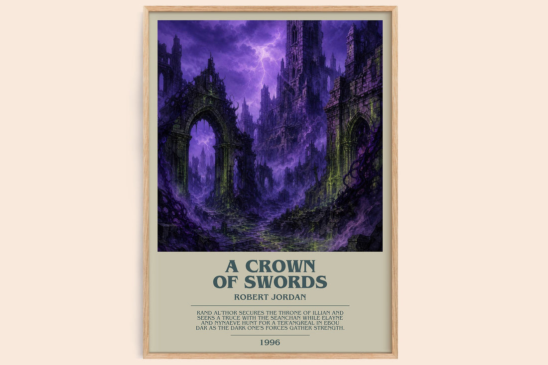 A Crown of Swords bookish book poster by Robert Jordan – framed literary art print